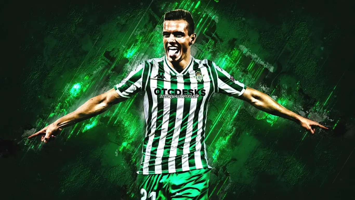 Real Betis style player celebrating used to illustrate 1xBet Login and quick access for Pakistan users